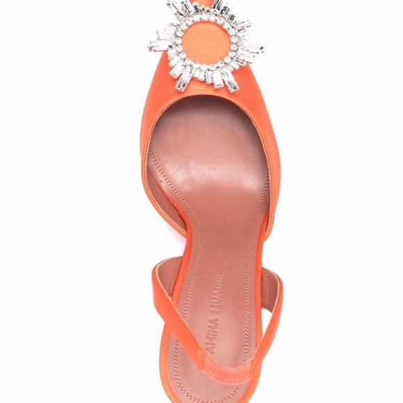 Amina Muaddi Begum Sling backs Orange - Picture 2 of 4